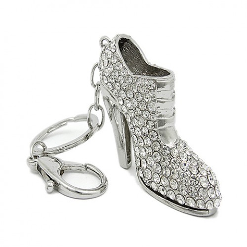 Key Chain - Rhinestone High Heel - Clear - KC-GK1268
